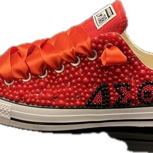 Converse Blinged Out Delta Theta Sigma sneakers